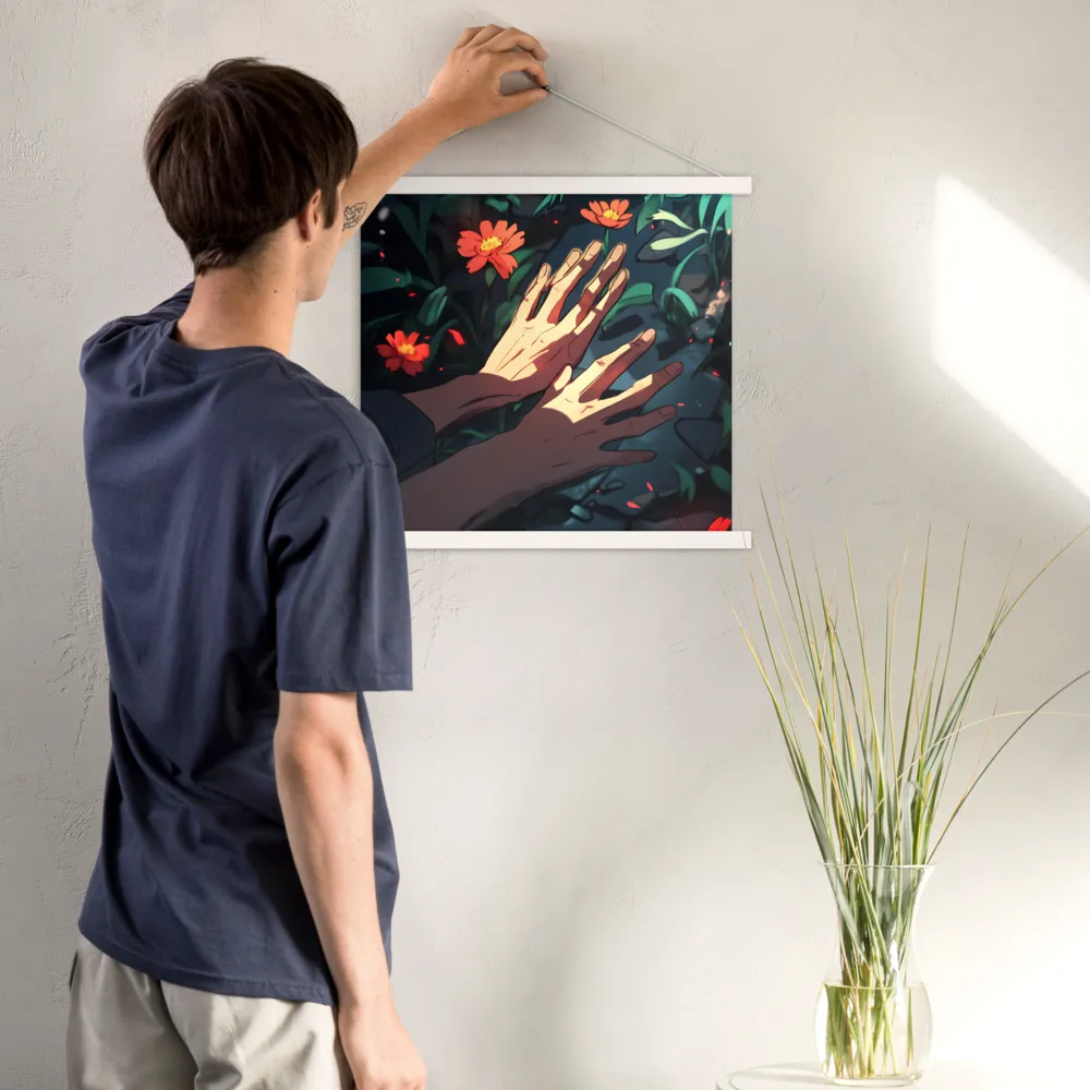 Whispers of Nature | Poster With White Wood Hanger | 18″×18″