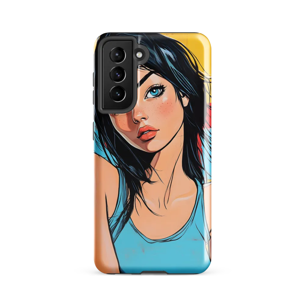 Vibrant Portrait of Modern Youth | Phone Case |  S21 FE | Tough Case | Glossy