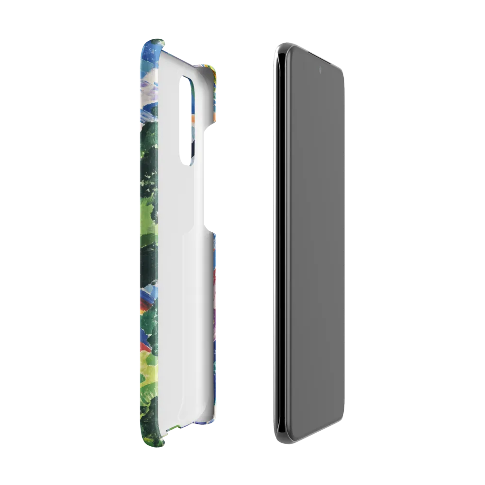 Elysium: A Soaring Figure Amidst Colorful Landscapes | Phone Case |  S20 | Snap Case | Matte