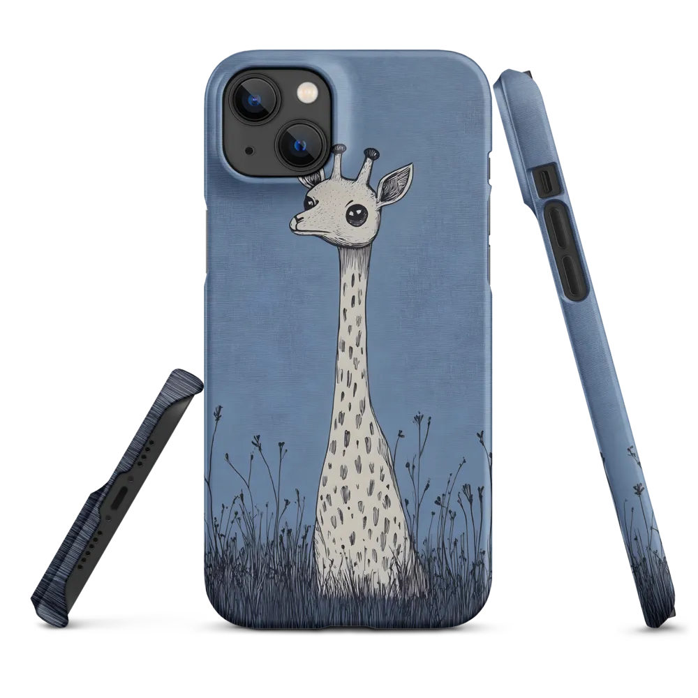 Whimsical Giraffe in Blue