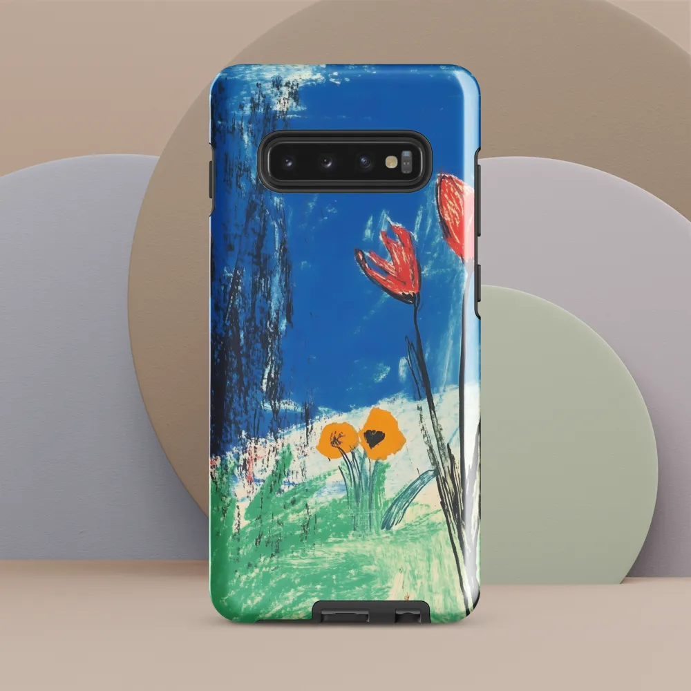 Joyful Blossoms in Blue | Phone Case |  S10 Plus | Tough Case | Glossy