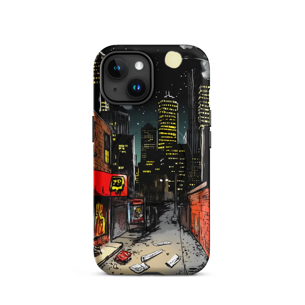 Nocturnal Cityscape: The Hidden Alley | Phone Case |  15 | MagSafe® Tough Case | Matte