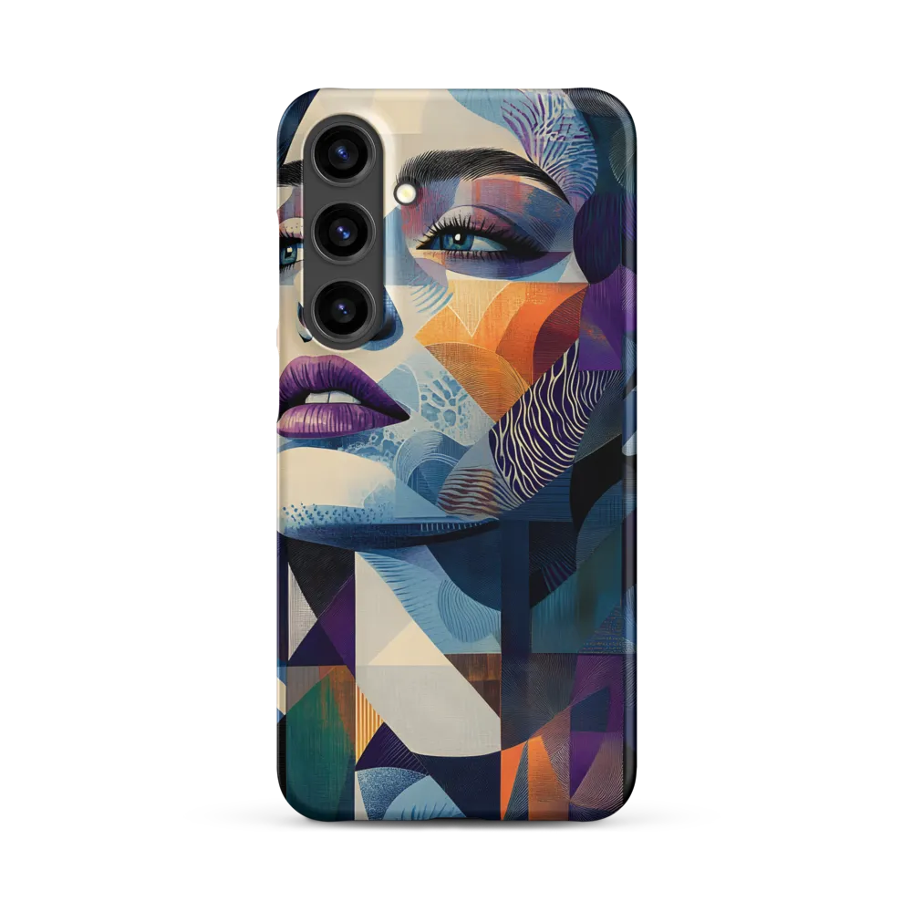 Fragmented Mystery: A Modern Portrait | Phone Case |  S24 Plus | Snap Case | Matte