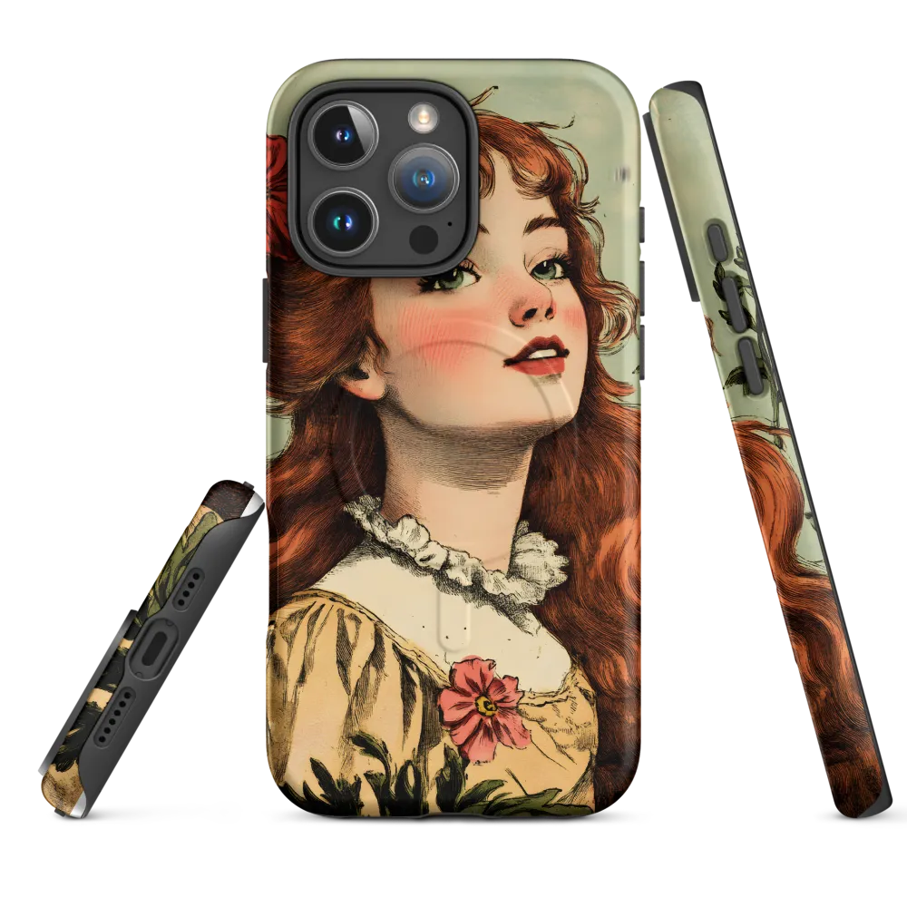 Whimsical Portrait of a Flower-Adorned Girl
