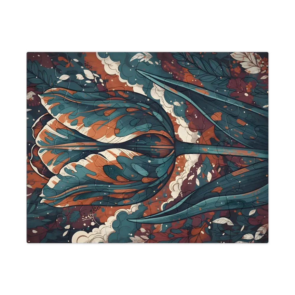 Marbled Tulip 
 Jigsaw Puzzle in Tin Box
