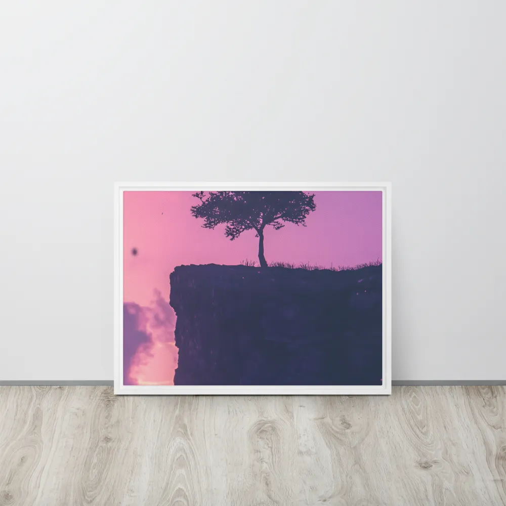 Solitude on the Edge | Canvas with White Frame | 18″×24″