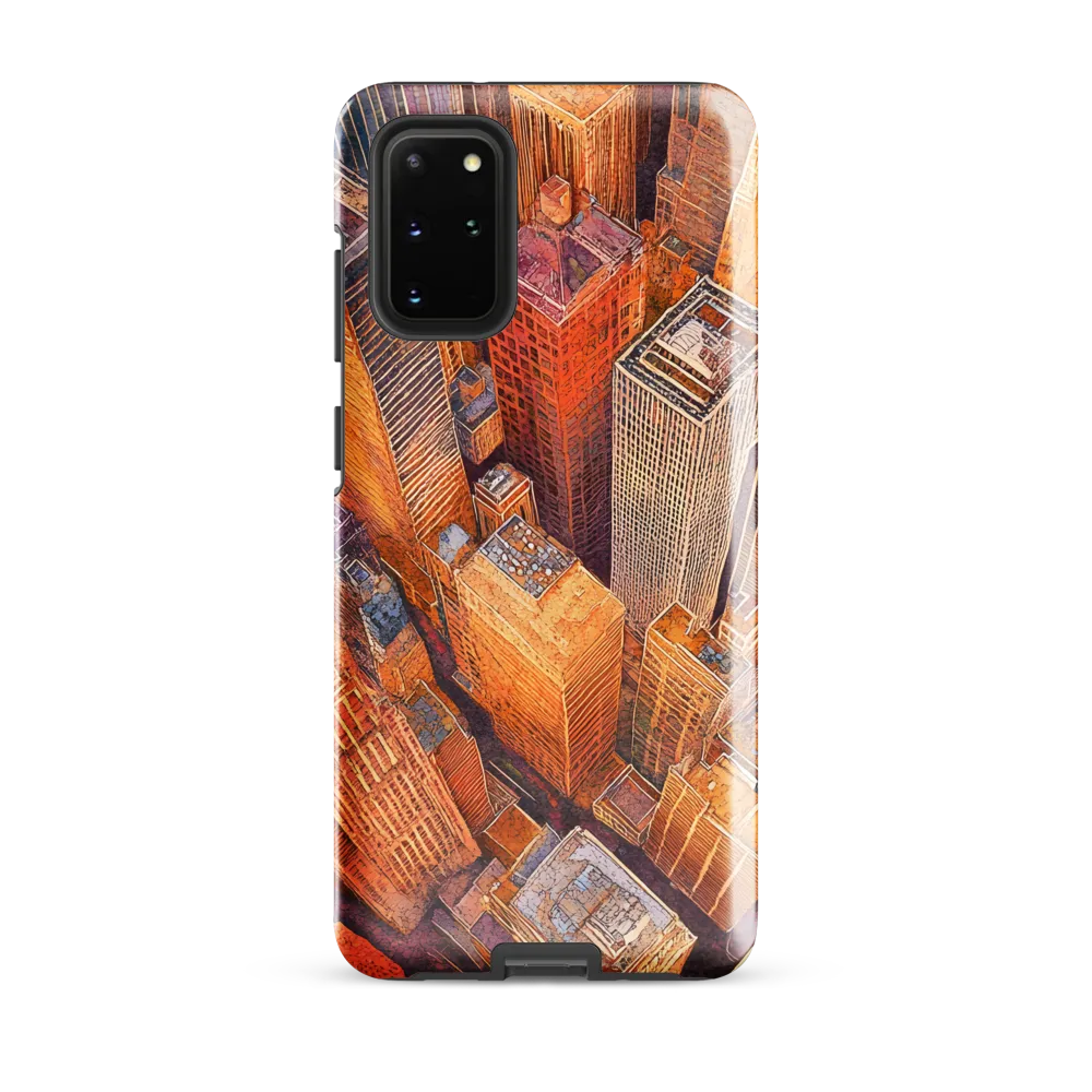 Urban Symphony in Orange and Purple