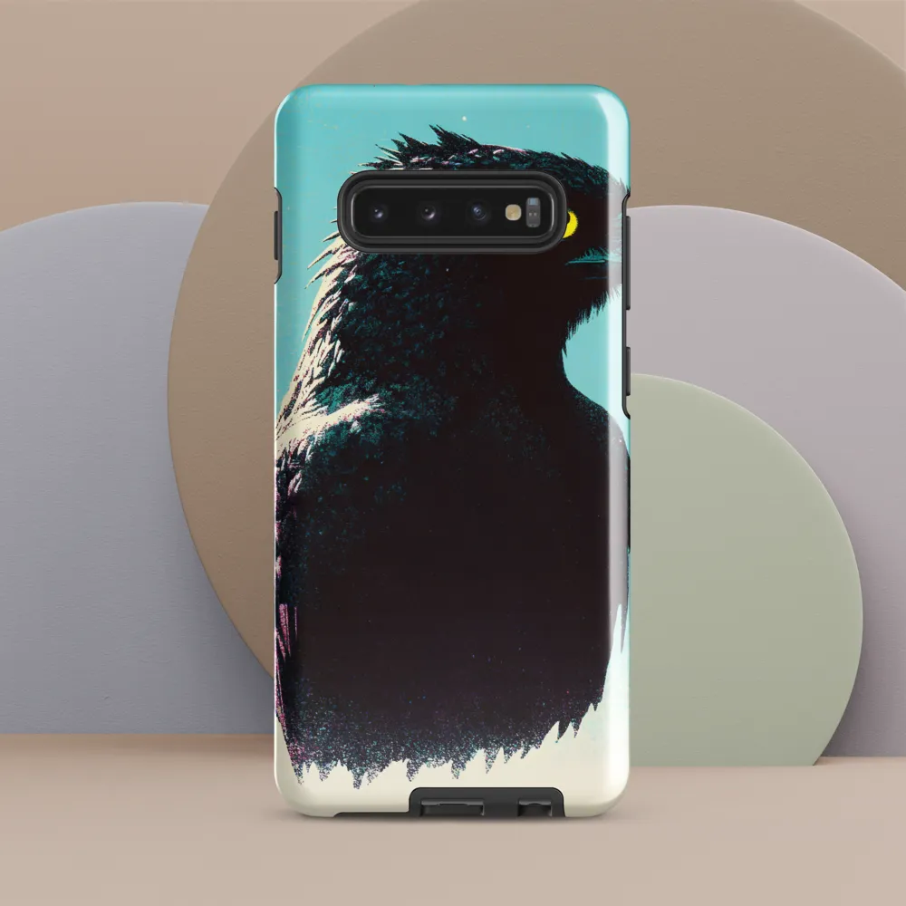 Eagle in Shadows: A Digital Odyssey | Phone Case |  S10 Plus | Tough Case | Glossy