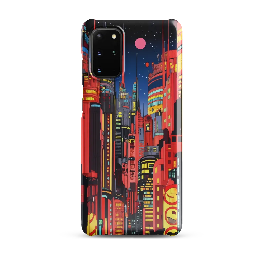 Neon Dreams: A Cyberpunk Cityscape | Phone Case |  S20 Plus | Snap Case | Glossy