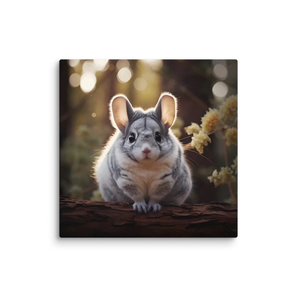 Curious Chinchilla in the Forest | Canvas | 32″×32″