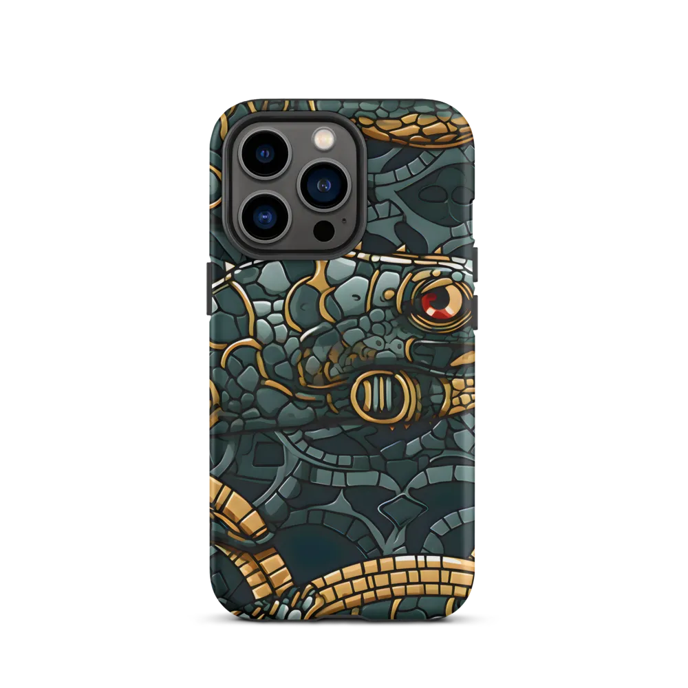 Reptilian Elegance: A Digital Art Nouveau Tapestry