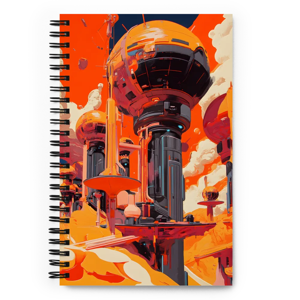 Celestial Towers of Tomorrow | Spiral Notebook