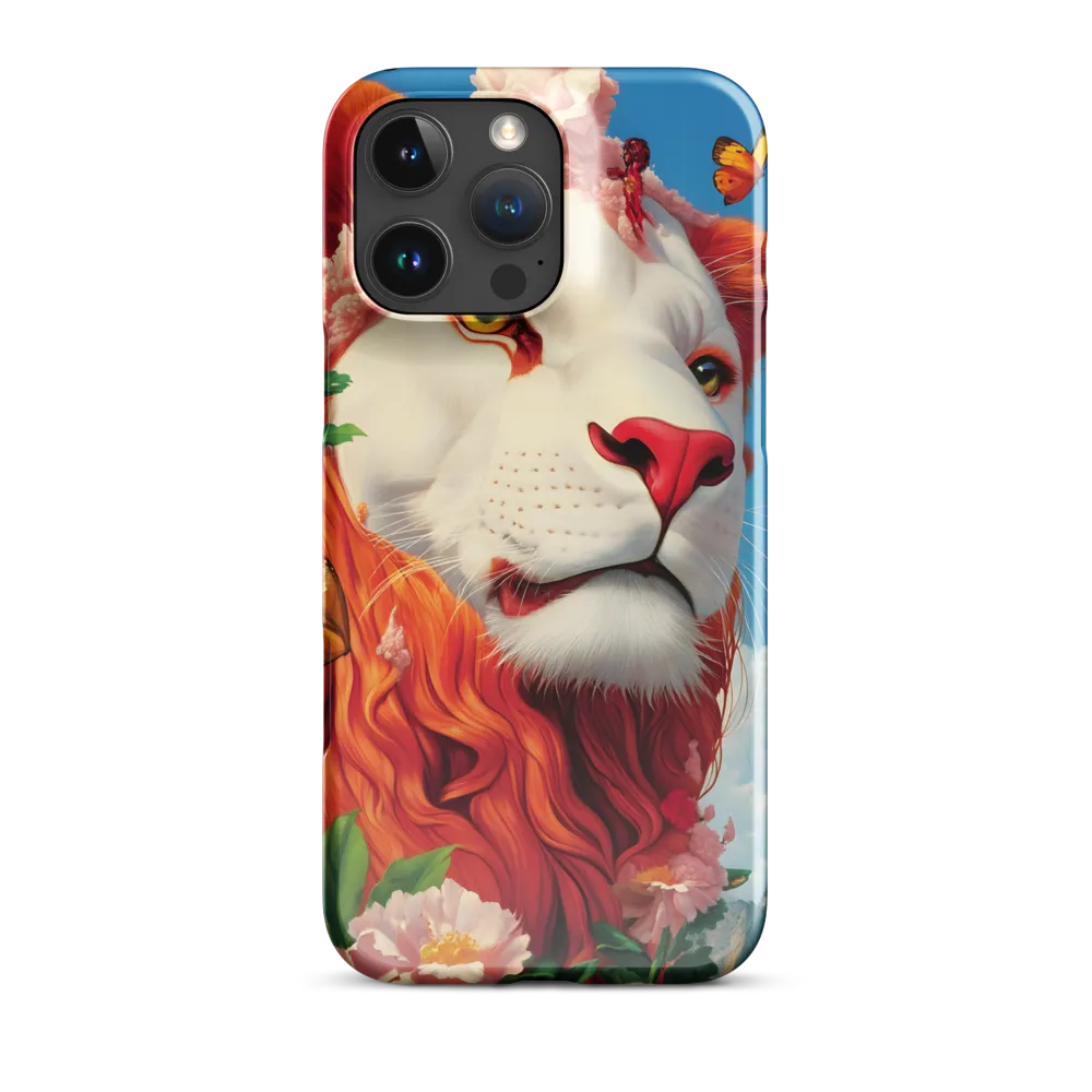 Majestic Lion Amidst Floral Splendor