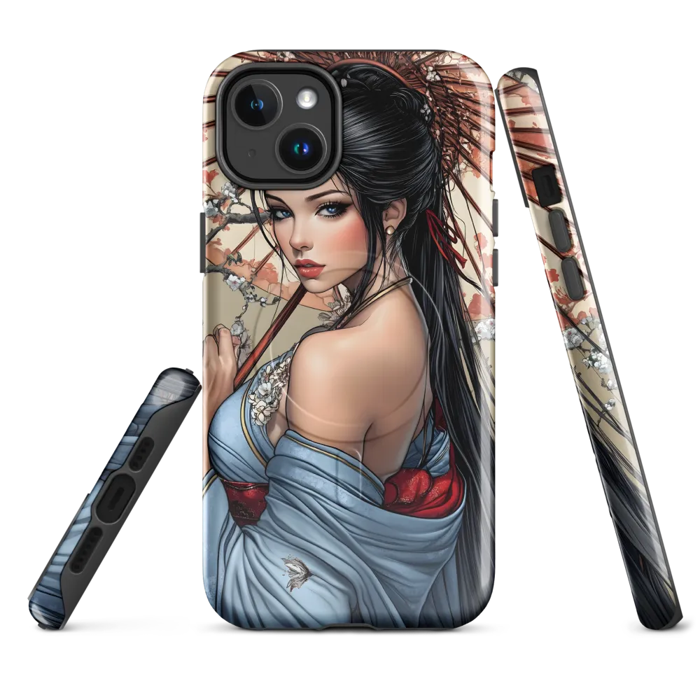 Elegance in Bloom | Phone Case |  14 Plus | MagSafe® Tough Case | Glossy