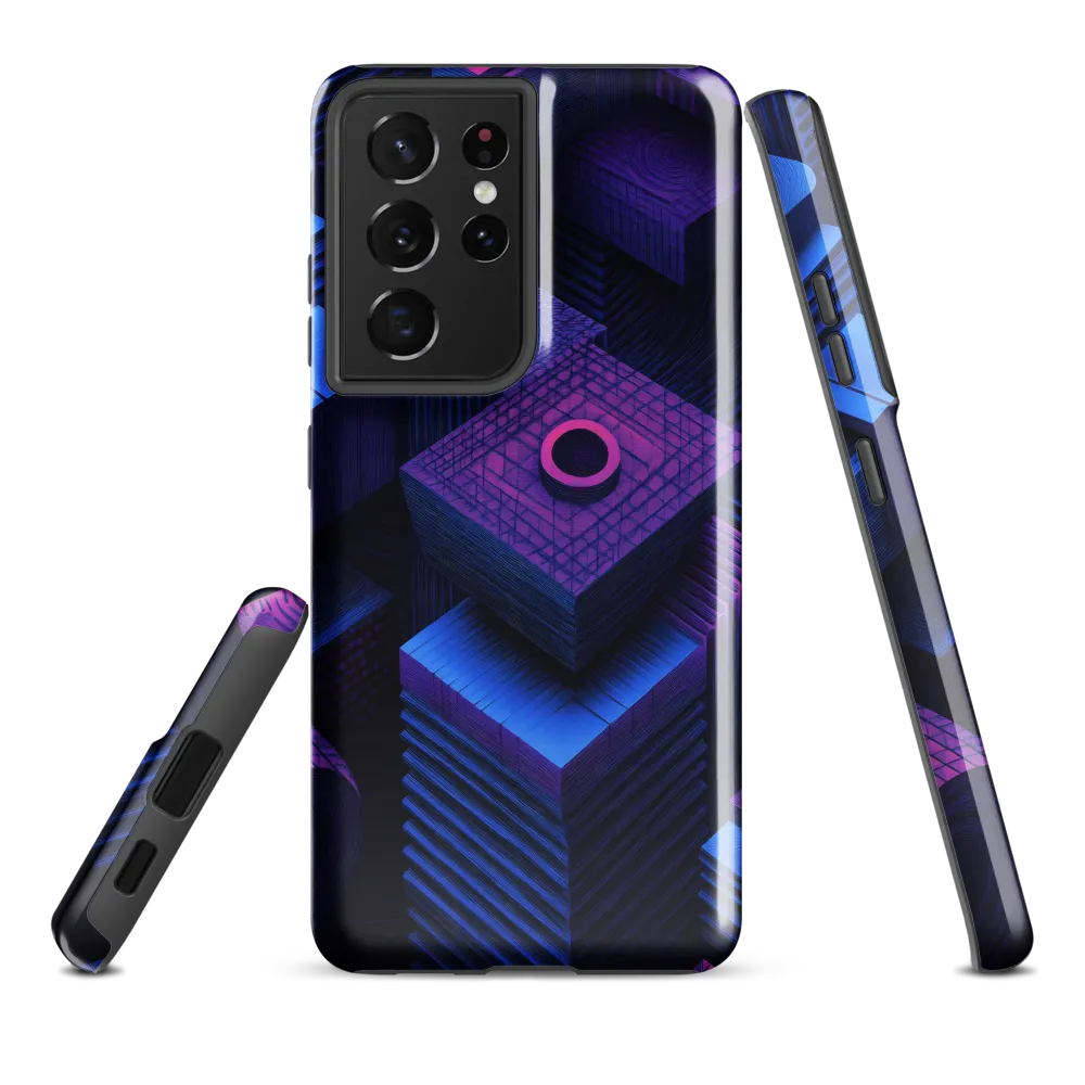Geometric Dreams in Blue and Purple