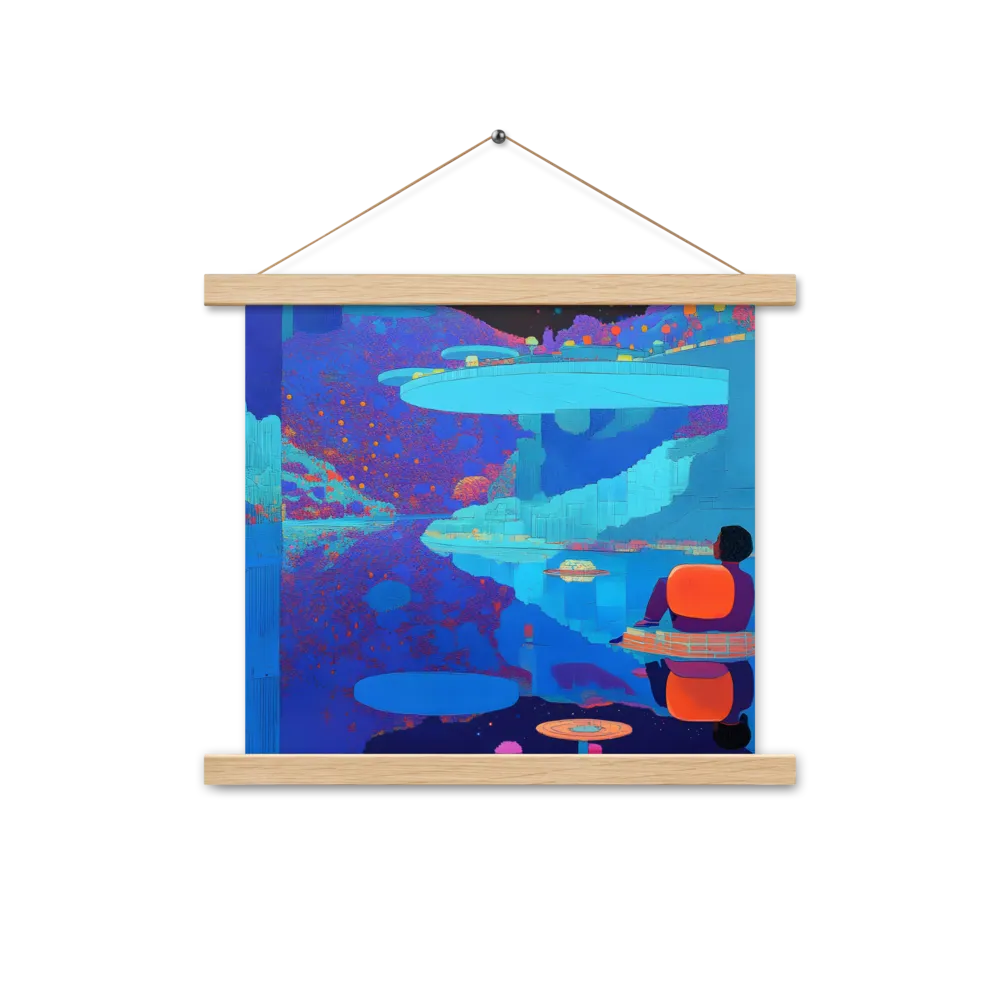 Reflections of Serenity | Poster With Oak Wood Hanger | 14″×14″