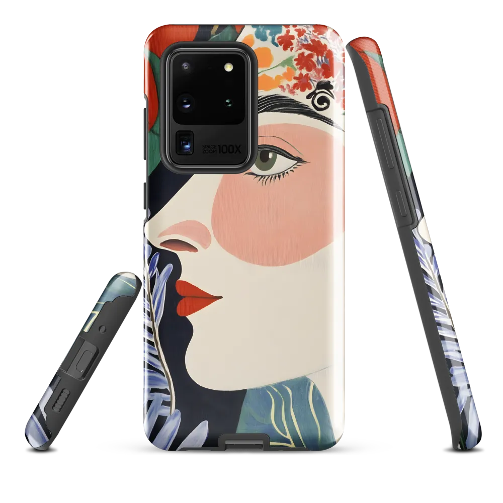 Floral Serenade: A Modern Portrait