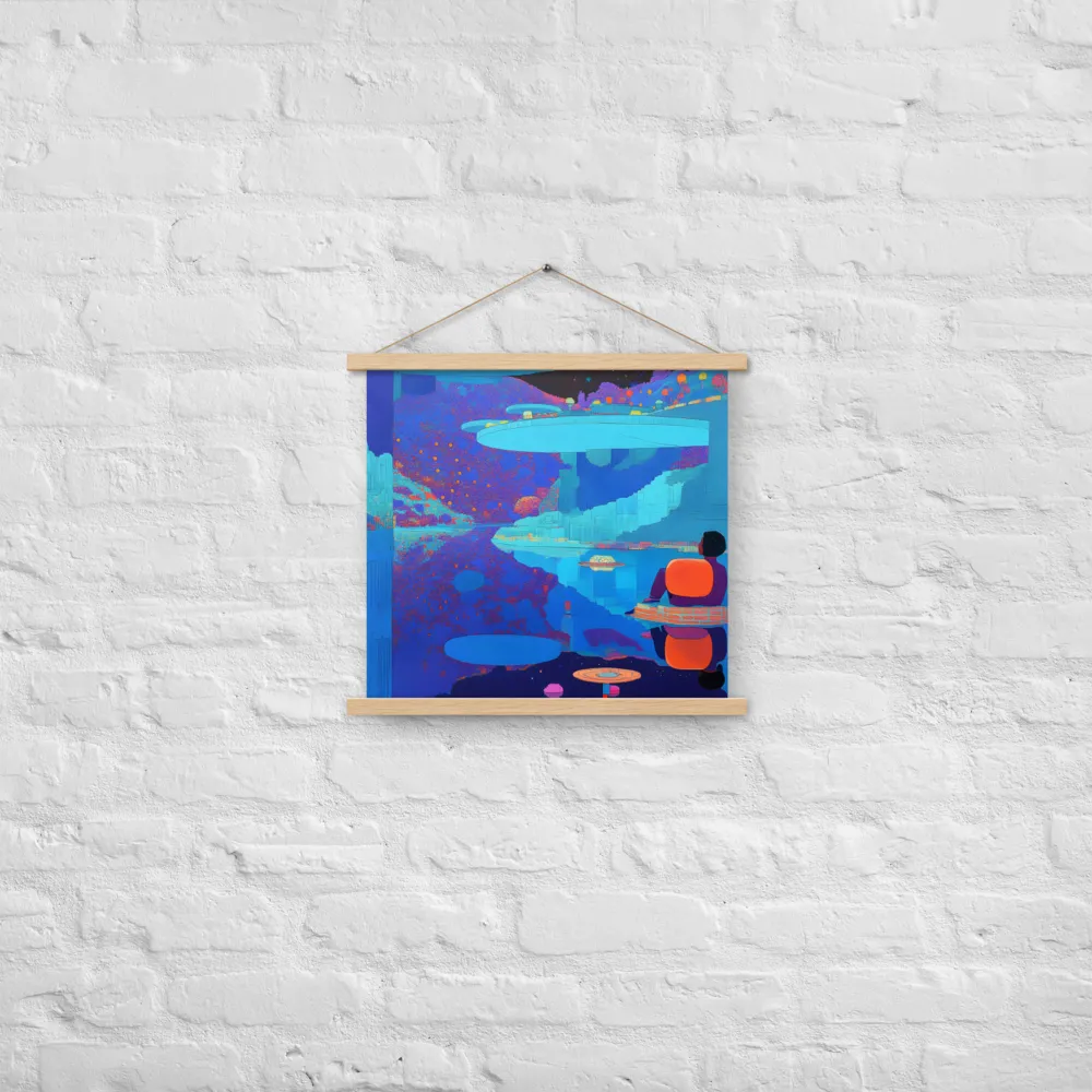 Reflections of Serenity | Poster With Oak Wood Hanger | 18″×18″
