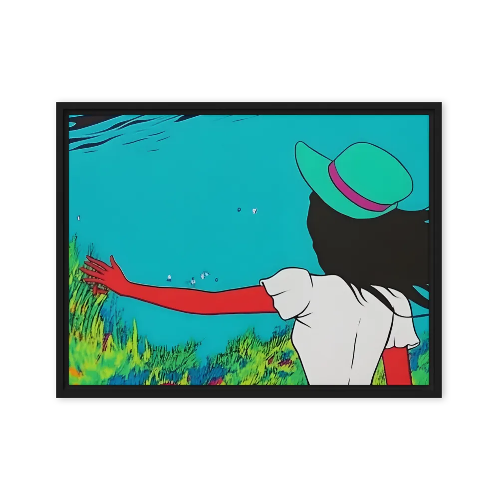 Whimsical Encounter | Canvas with Black Frame | 18″×24″