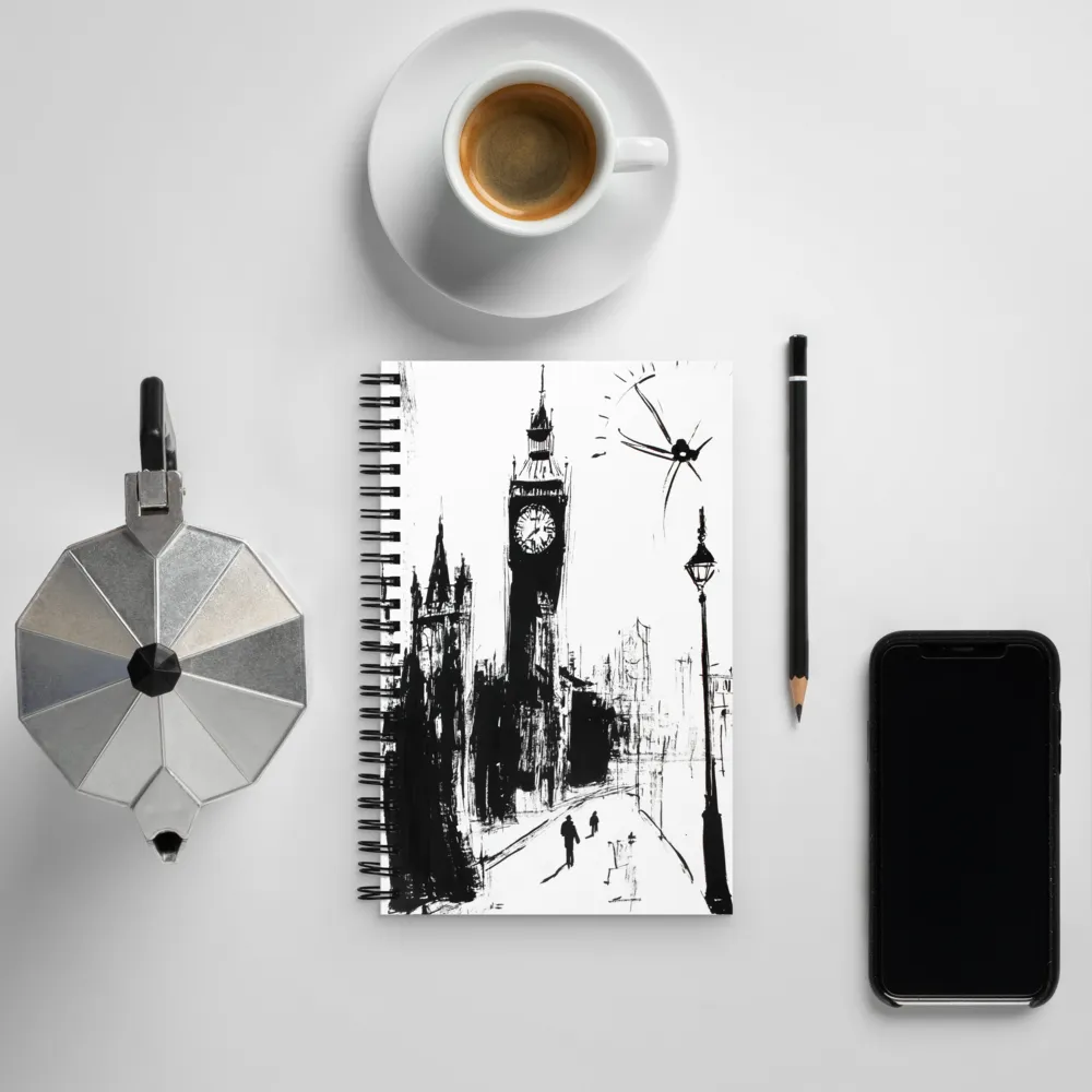 Clock Tower in Motion | Spiral Notebook