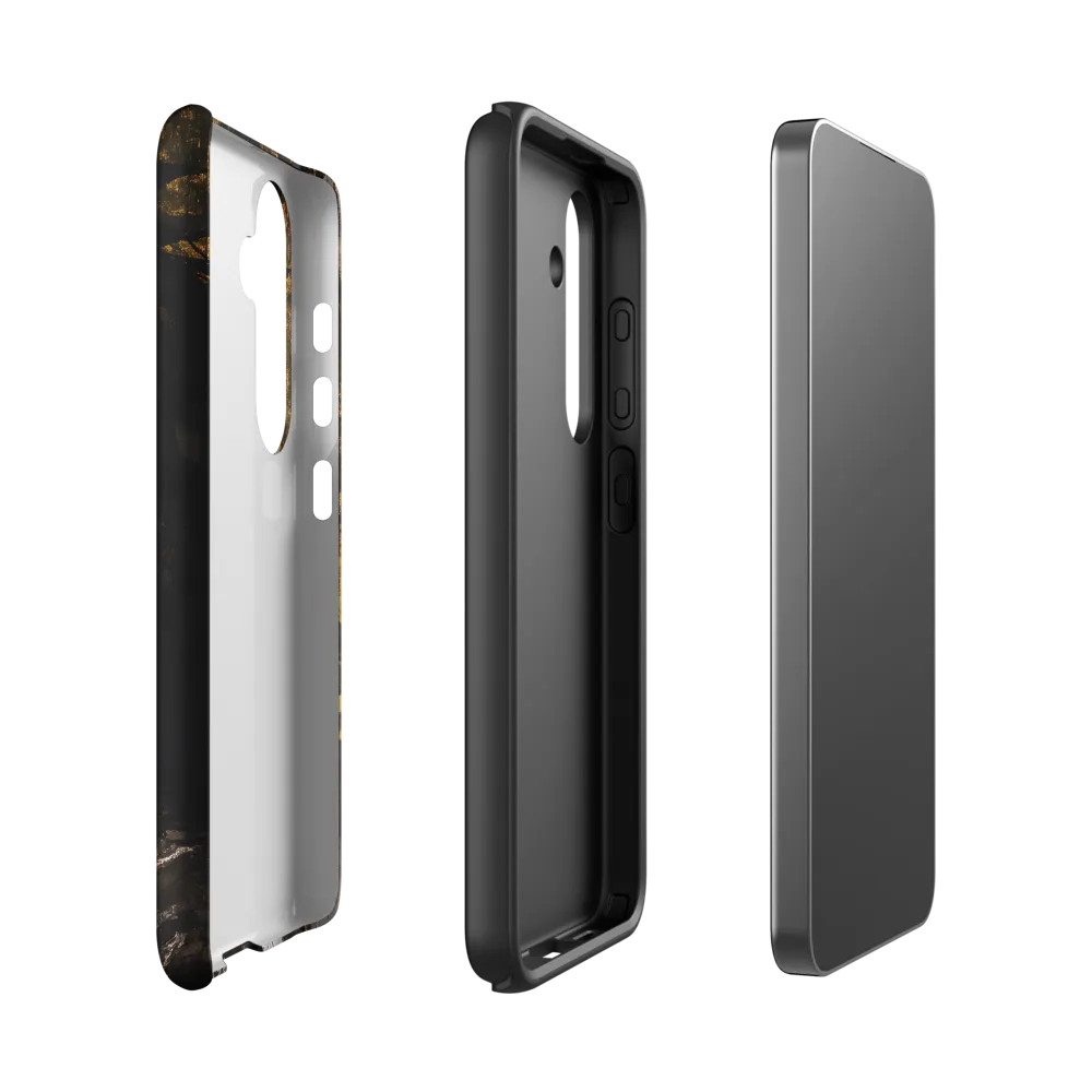 Golden Elegance: A Modern Profile Portrait