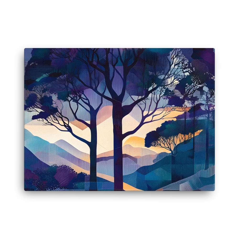 Tranquil Geometry: A Journey Through Color | Thin Canvas | 18″×24″