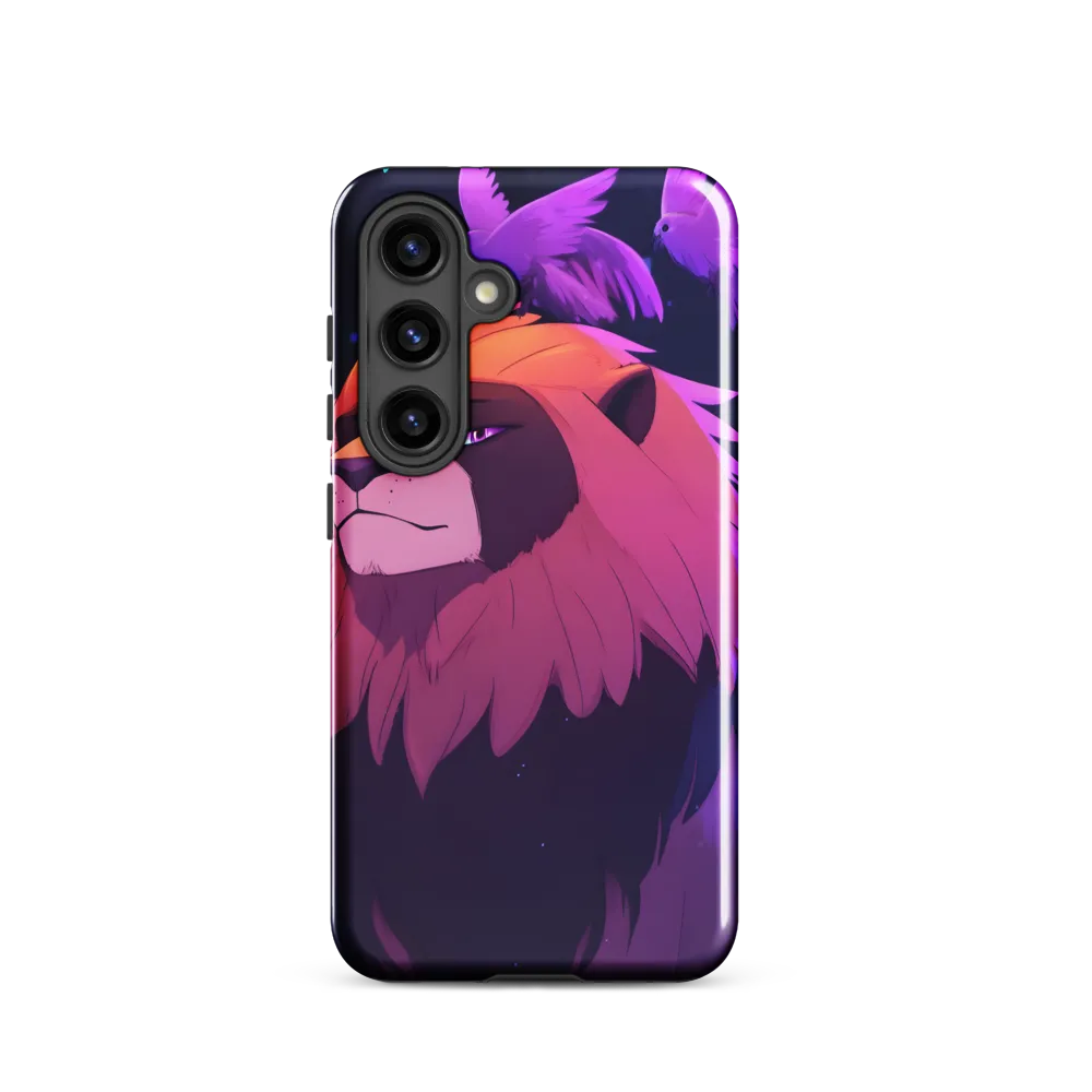 Regal Serenity: The Majestic Lion | Phone Case |  S24 | Tough Case | Glossy