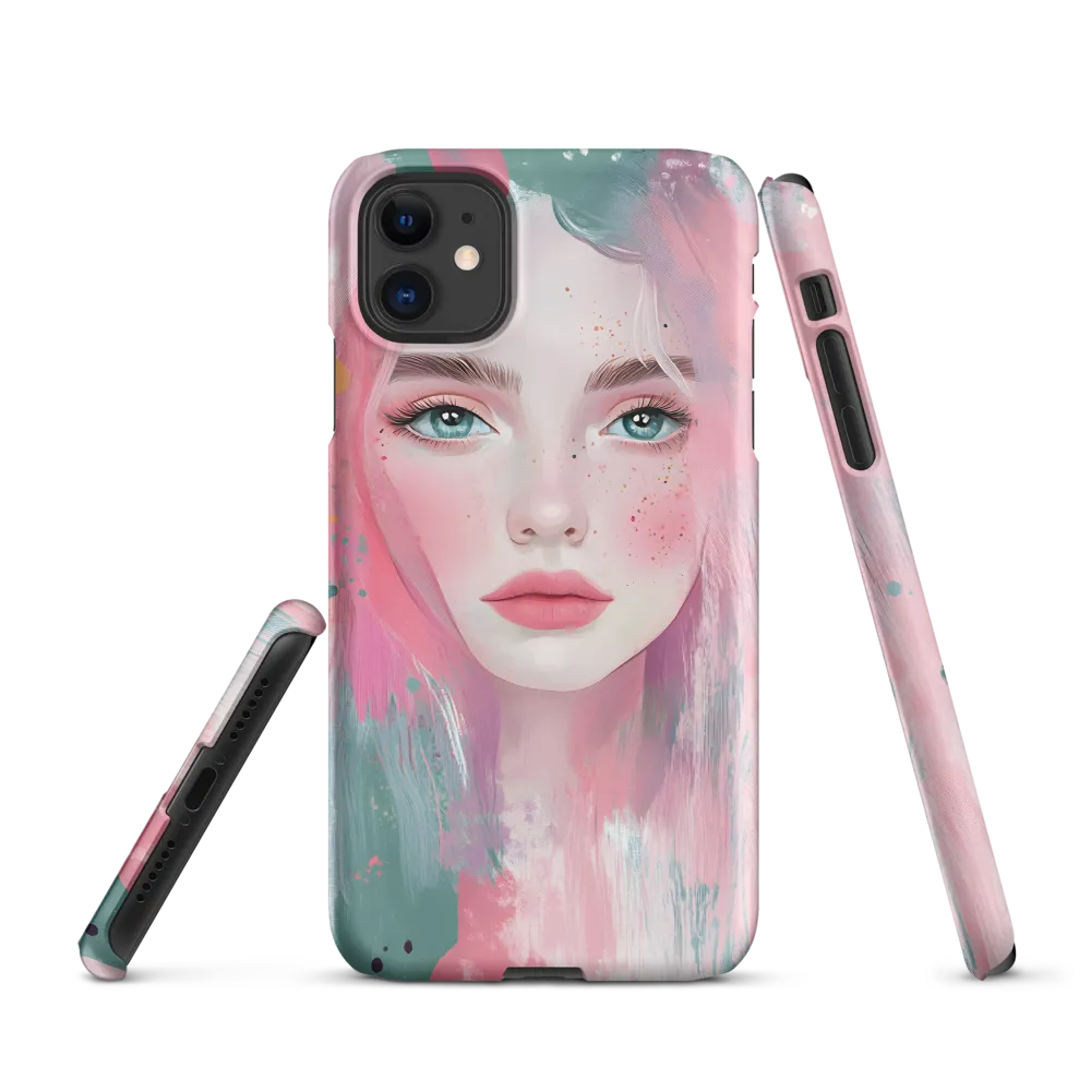 Dreamy Serenity: A Contemporary Portrait | Phone Case |  11 | Snap Case | Matte