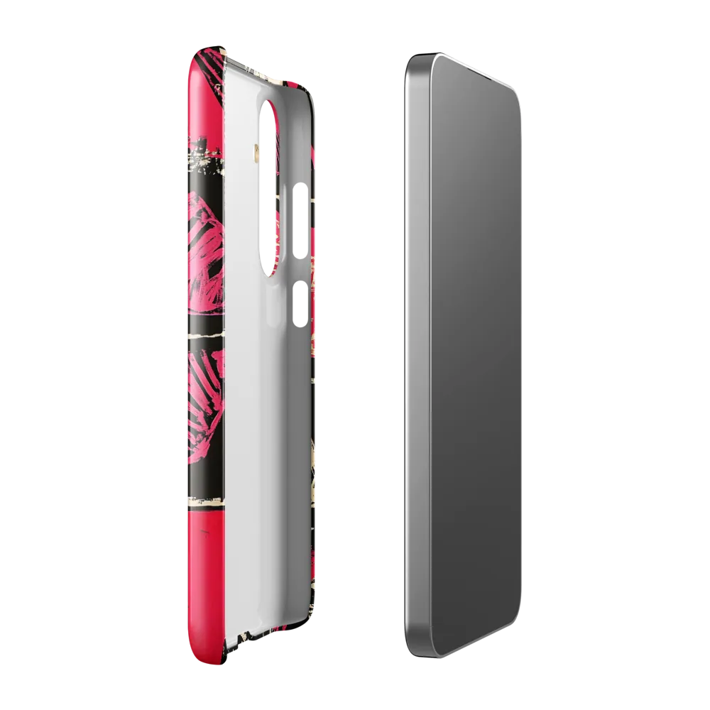Geometric Symphony in Pink and Black