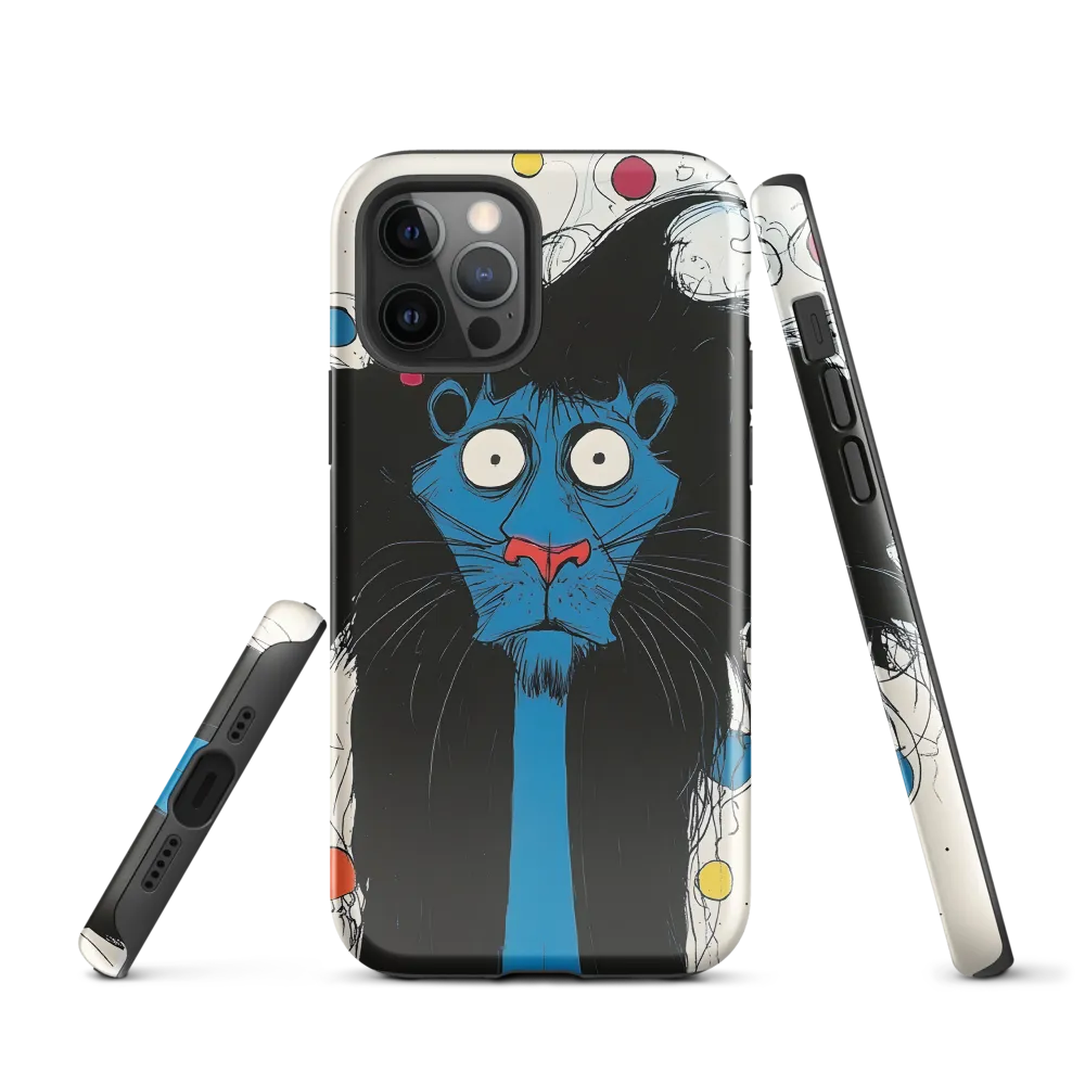 Whimsical Blue Lion