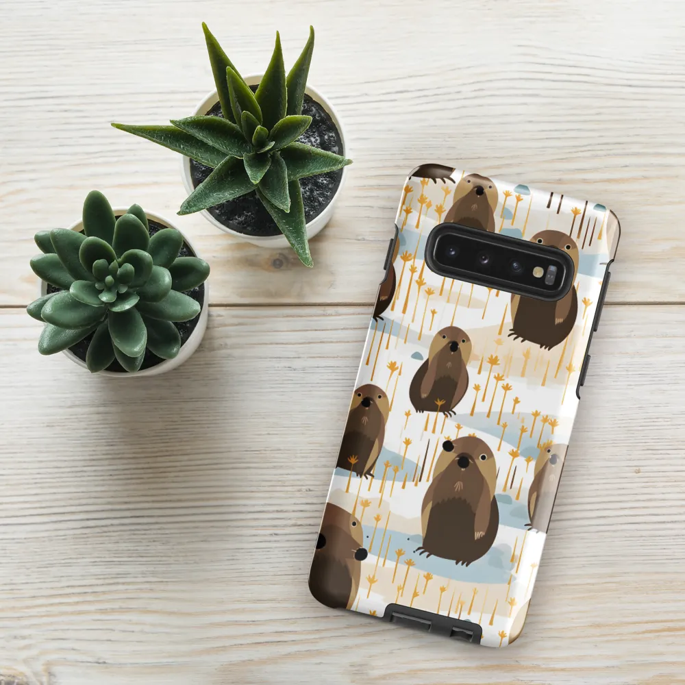 Whimsical Waters: A Celebration of Otters and Seals | Phone Case |  S10 | Tough Case | Glossy