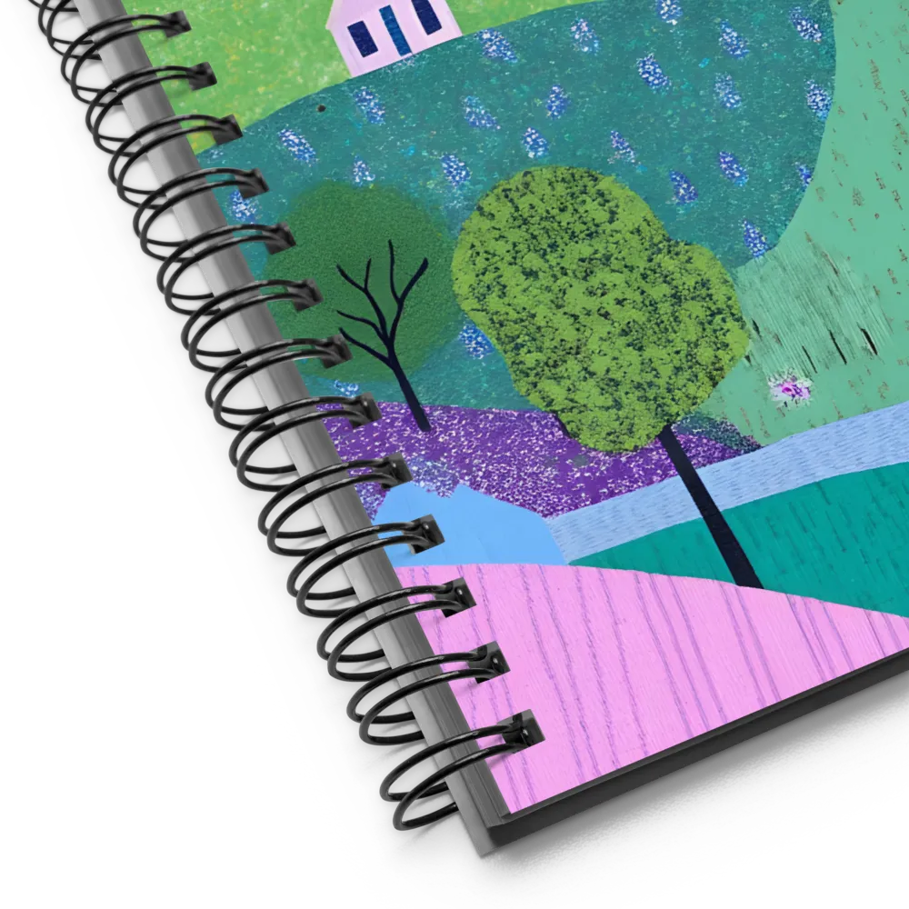 Whimsical Hills and Quaint Homes | Spiral Notebook