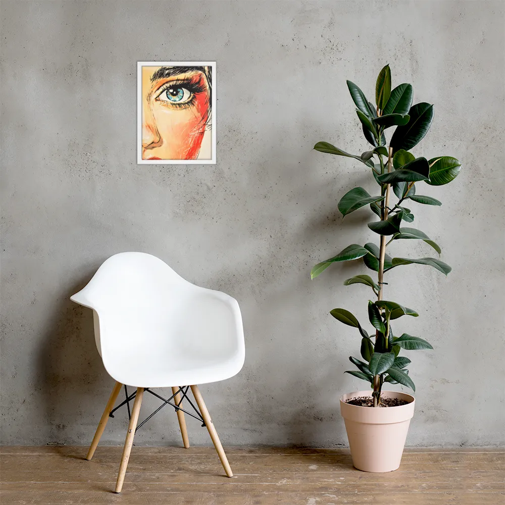 Gaze of Emotion | Poster with White Frame | 12″×16″