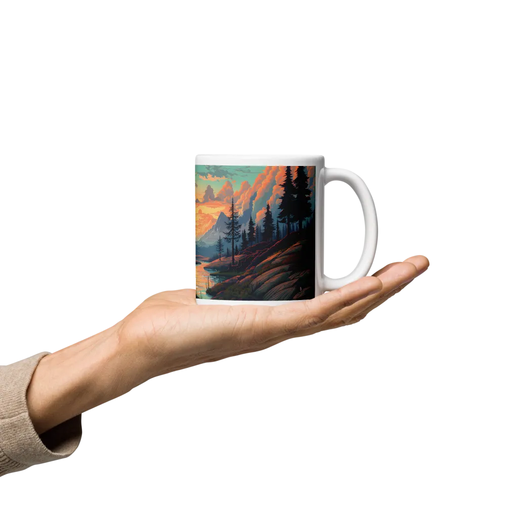 Tranquil Sunset Over the Majestic Mountains | Mugs | Multiple Sizes & Colors