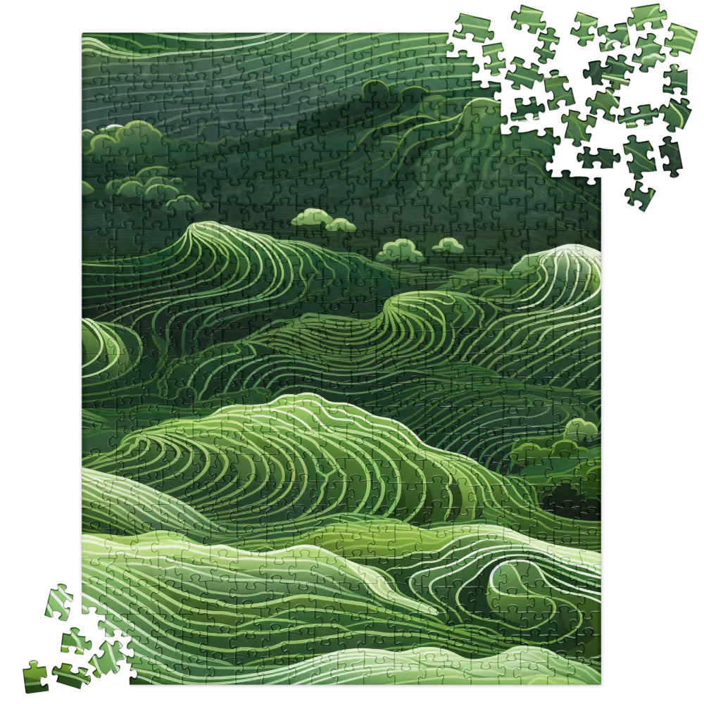 Whispers of Green Hills | Jigsaw Puzzle | 520 pieces