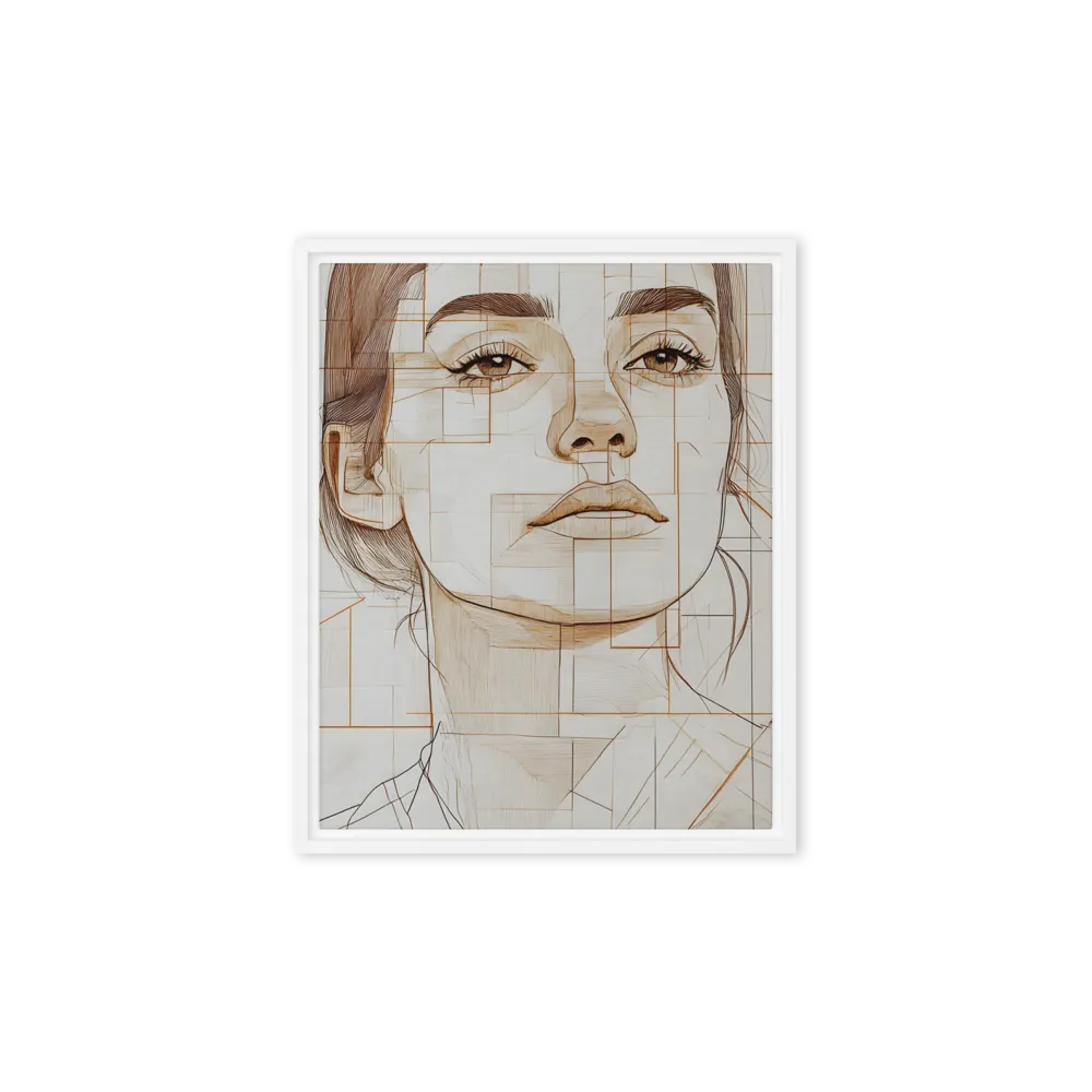 Geometric Serenity: A Minimalist Portrait