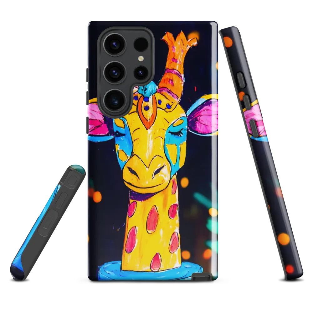 Whimsical Giraffe in Vibrant Colors