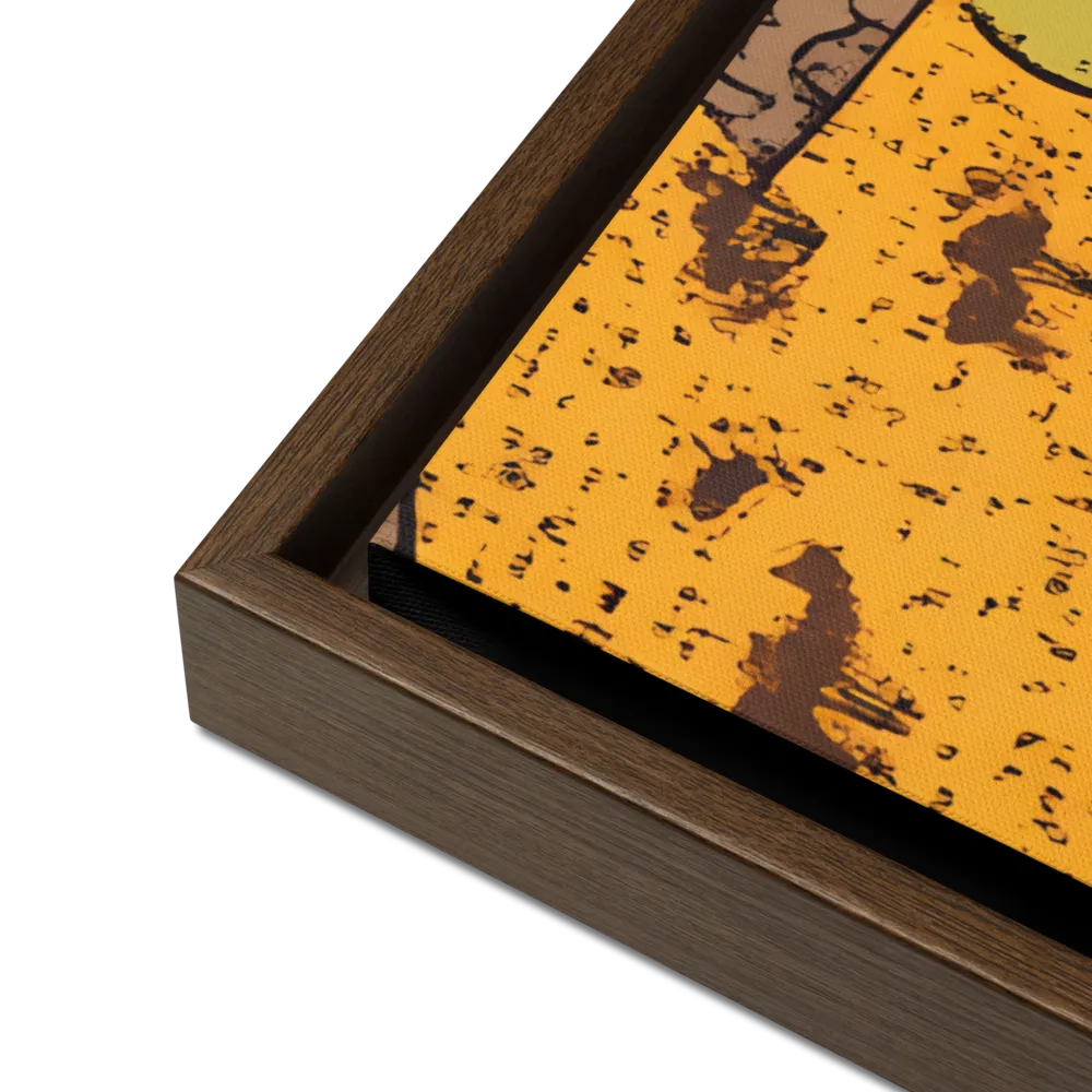 Whimsical Village Landscape | Canvas with Brown Frame | 24″×36″