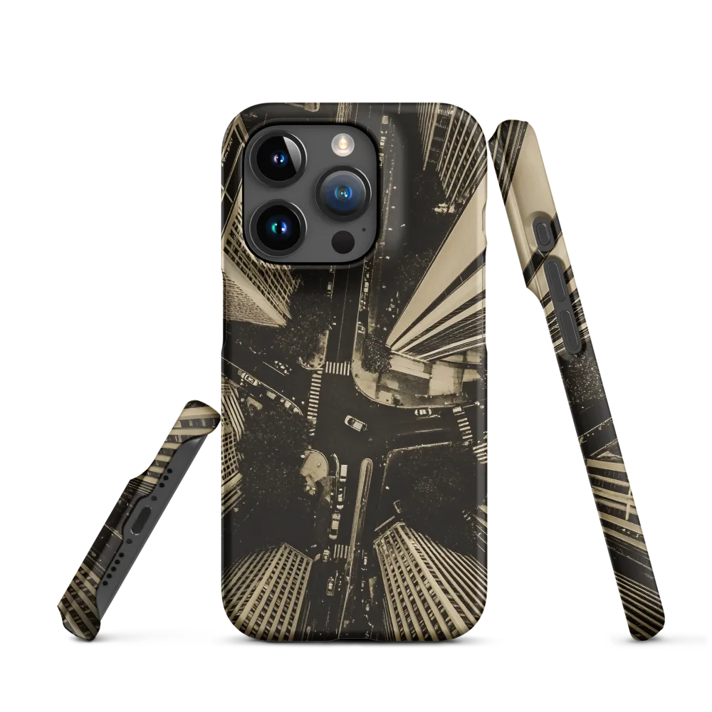Urban Symphony: Aerial Perspective of City Life | Phone Case |  15 Pro | Snap Case | Matte