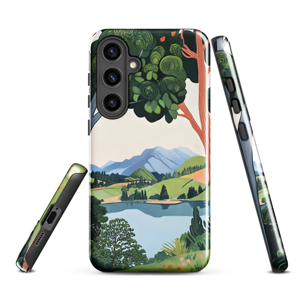 Verdant Frame: Lake Beyond the Trees