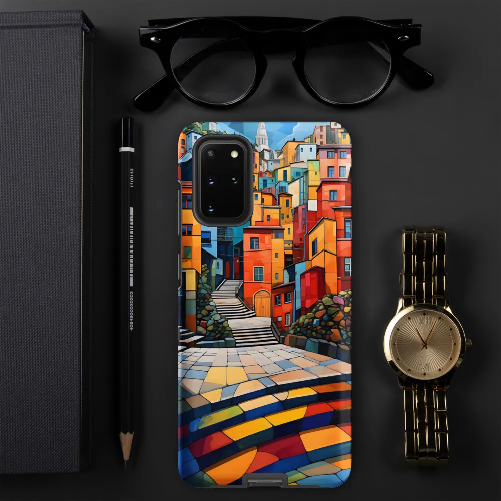 Vibrant Village: A Cubist Journey