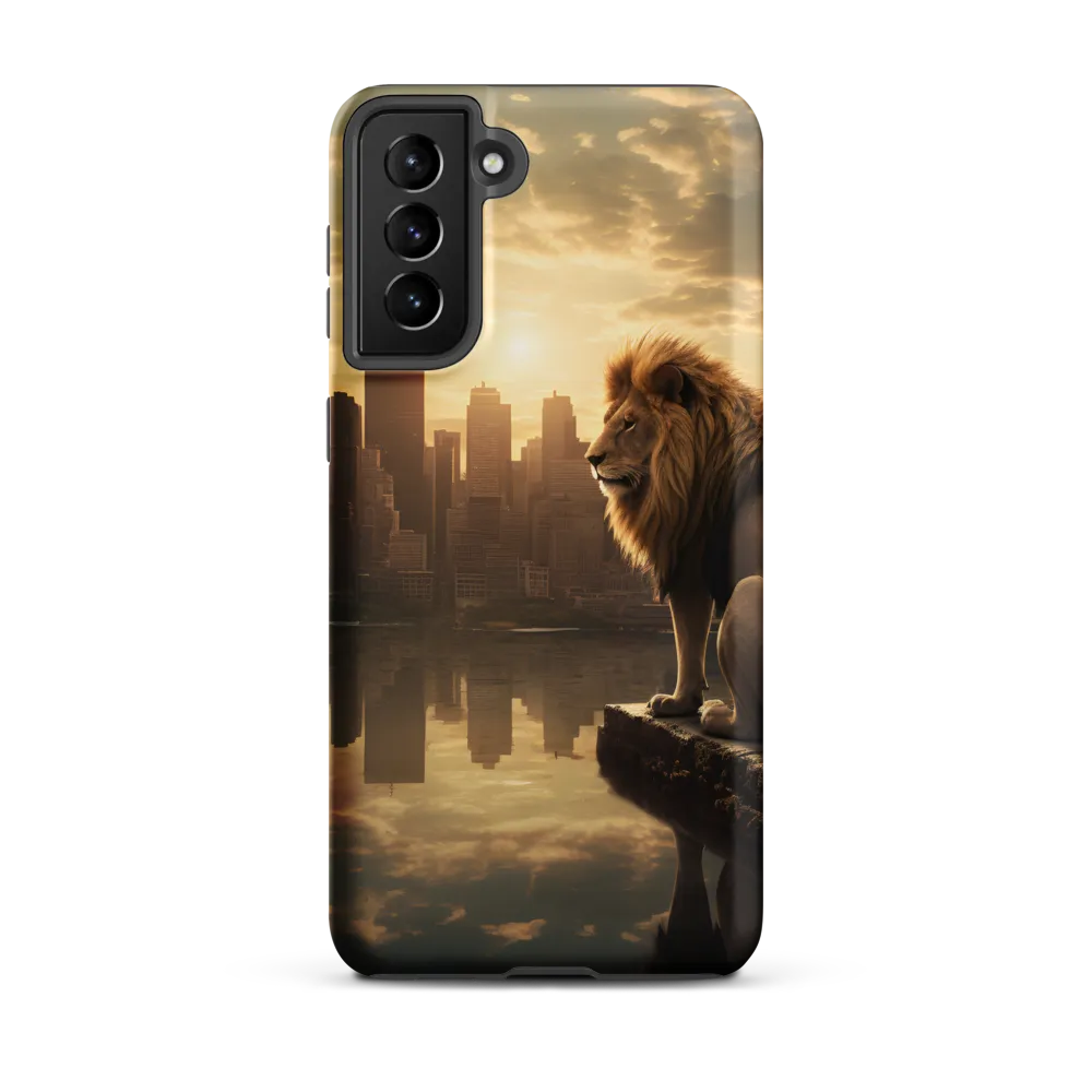 The Lion's Gaze Over the Urban Symphony