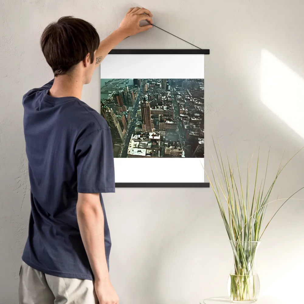 Aerial Symphony of Urban Life | Poster With Black Wood Hanger | 18″×24″