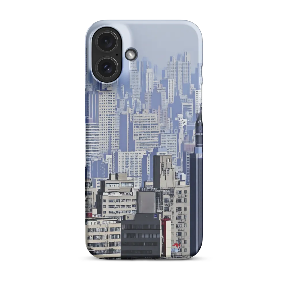 Urban Symphony: A Cityscape in Blues and Grays | Phone Case |  16 Plus | Snap Case | Matte