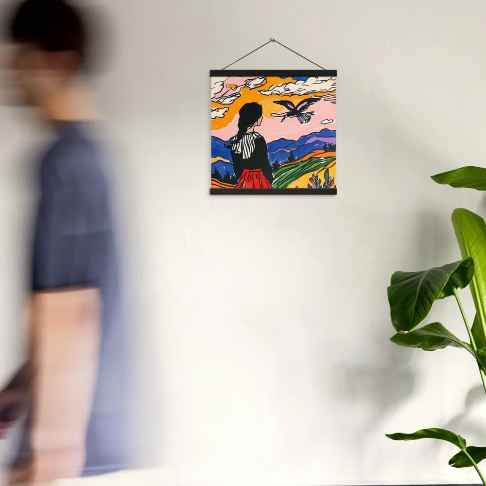 A Journey into Freedom | Poster With Black Wood Hanger | 16″×16″