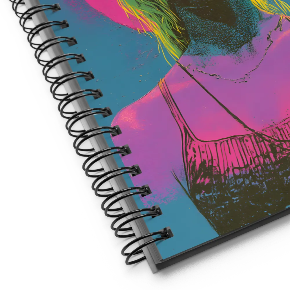 Neon Dreams: Portrait of a Modern Muse | Spiral Notebook