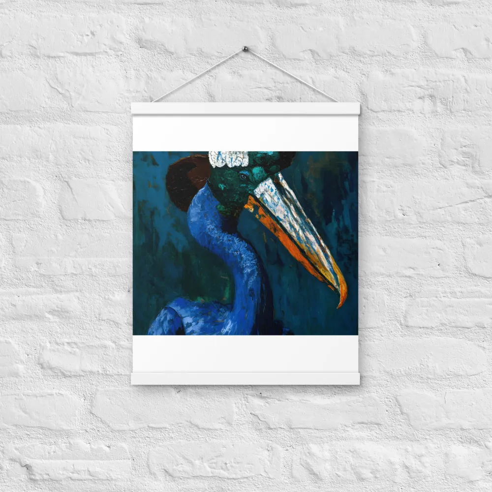 Majestic Absurdity: The Hat-Wearing Bird | Poster With White Wood Hanger | 16″×20″