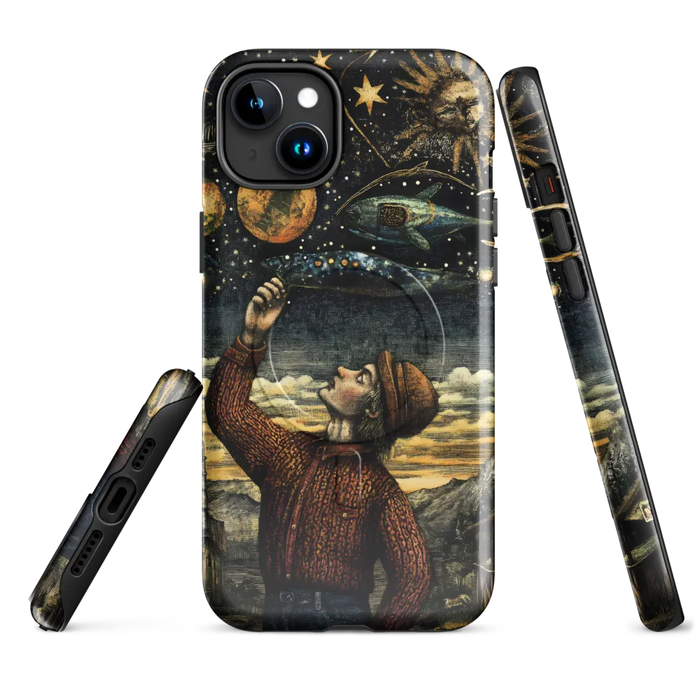 Cosmic Curiosity: A Journey Beyond Earth | Phone Case |  15 Plus | MagSafe® Tough Case | Glossy