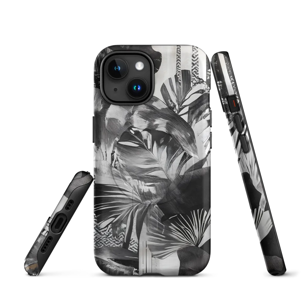 Monochrome Serenity in Tropical Foliage