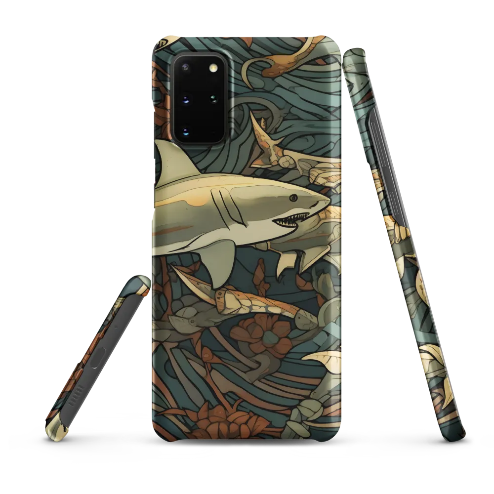 Dynamic Harmony of Sharks and Flora | Phone Case |  S20 Plus | Snap Case | Matte